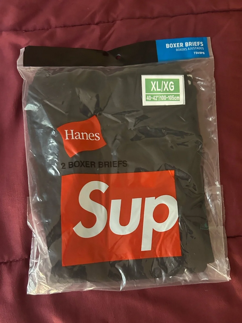 Black Hanes Sup Boxer Briefs 2-pack